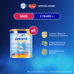 [Bundle of 6] Aptamil Gold+ Immuno-Nutrients Stage 4 Junior Growing Up Formula Milk Powder 900g