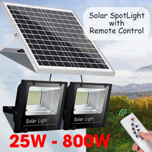 Solar Light Outdoor Waterproof Solar LED Sport Garden 25W 65W 100W 200W 300W 800W Outdoor LED Solar Flood Light with Remote Controller Solar Lamp Outdoor Solar Luar Rumah Terang 太阳能led灯户外 太阳能灯户外 太阳能灯 H17