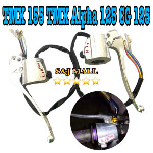 TMX Motorcycle Alloy Silver Handlebars Switch Set Left Right For TMX 155 TMX Alpha 125 CG 125