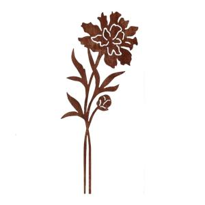 Antique Finish Rusted Metal Garden Decoration Stake For Outdoor Stakes Landscape Pathway Markers And Patios Accent