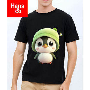 Kaos Pria 3 Dimensi Motif Animasi Penguin Cut Tshirt Oblong Katun 24s H043 By Hans & co