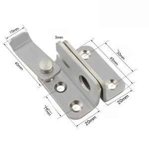 Door Hasp Latch 90 Degree Stainless Steel Safety Hasp Door Lock for Bathroom Bedroom Door Catch Latch NO Screw