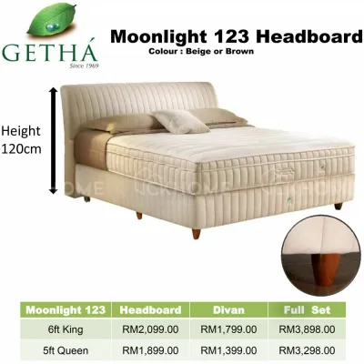 { PRE ORDER } GETHA MOONLIGHT 123 BED (HEADBOARD + DIVAN) { ETA : 3-4 WEEK }