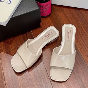 [Free Shipping] New Crystal-Embellished Women’S Summer Mid-Heel Flip-Flops Casual And Comfortable For Everyday Wear