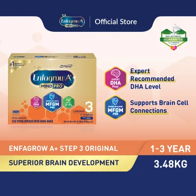 (EXP: 21-02-2027) Enfagrow A+ Step 3 (1Y+) Original/ Vanilla Milk Formula Powder (3.48kg)