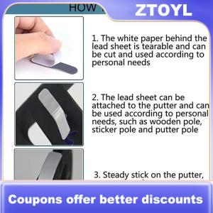 【ZTOYL】 10 cái đỉnh mái chèo vợt đầu sticker pickleball chì Băng Tennis Cầu Lông Golf vợt trọng đối trọng dán