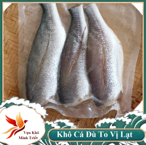 Khô Cá Đù Lớn (Size 12 - 14 con/kg)- Vị Nhạt Không Mặn- Vựa Khô Minh Triết( 1kg 200gr)