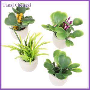Fanzi Phụ kiện trang trí nhà cửa đồ nội thất trong chậu cây xanh thu nhỏ Nhà búp bê 1:12