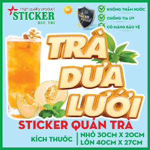 🔥 MIẾNG DÁN TRÀ DƯA LƯỚI TRANG TRÍ TIỆM TRÀ QUÁN NƯỚC 🔥 DÁN TƯỜNG XE CỬA KÍNH... SANG TRỌNG