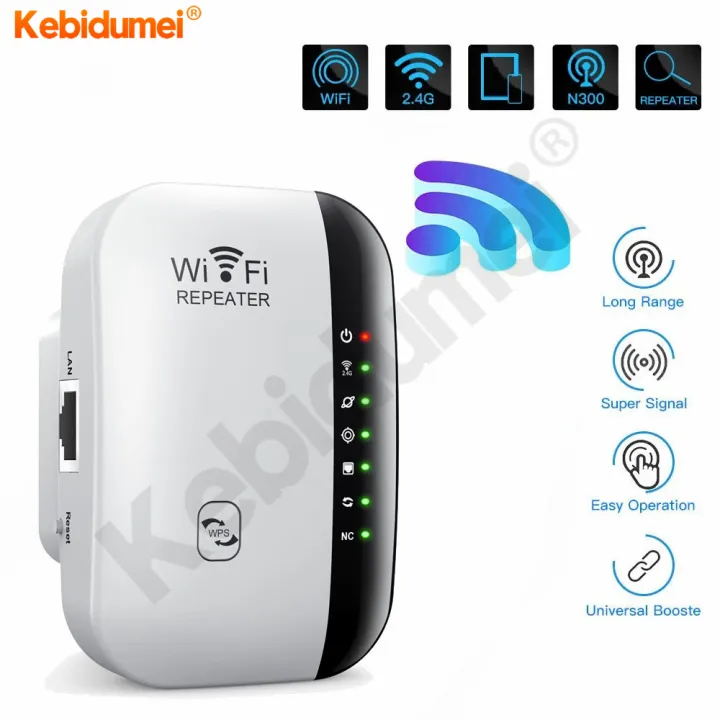 Kebidumei 300Mbps Router Wireless WIFI Repeater Remote Wifi
