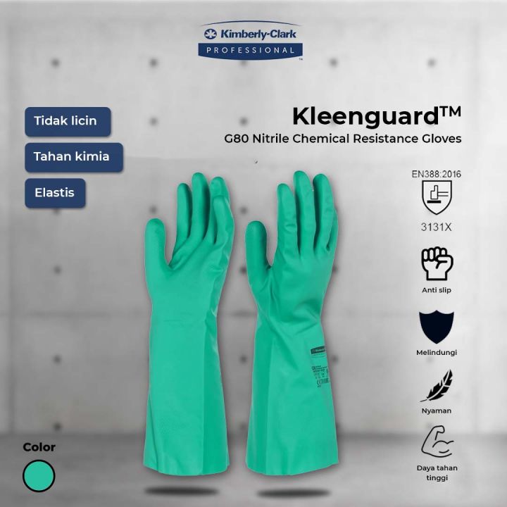 KLEENGUARD G80 NITRILE Chemical Resistance Gloves Sarung Tangan