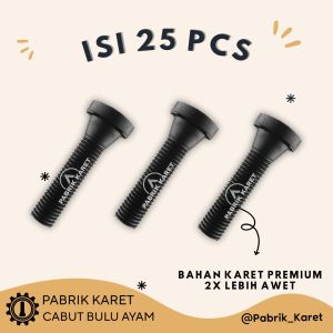 Paket Hemat isi 25 pcs Karet Cabut Bulu Ayam | Bebek | Hitam Lentur super Awet Cepat Bersih