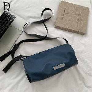 QFDI กระเป๋ากระบอกสำหรับผู้ชายและผู้หญิงกระเป๋าสะพายไหล่เทรนด์ใหม่กระเป๋ากีฬาลำลอง กระเป๋าสะพาย กระเป๋าสะพายข้าง กระเป๋าสะพายข้างผู้หญิง