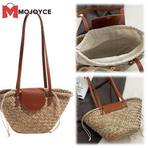 Nữ mojoyce Túi mây đan Tote Túi đi biển đơn giản túi dung tích lớn du lịch mùa hè Túi xách