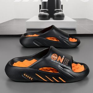 MenS Summer Outdoor Slippers Foot Massage CoupleS Coconut Slippers Non-Slip Soft Sole Size 47 Slip-On Sandals