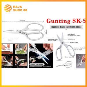 Gunting Dapur SK-5 Jepang Gunting Dapur Tajam Stainless Super Kuat Serbaguna