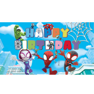 [SG] Spiderman and his Amazing Friends Party Balloons Premium Quality for Kids Birthday Party Decoration Happy Birthday Banner Cake Topper for Childrens Party Supplie