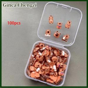 Ginca ตุ๊กตาคาปยานาขนาดเล็ก100ชิ้นรูปปั้นสัตว์ในสวนนางฟ้าของประดับโต๊ะภูมิทัศน์ไมโครงานฝีมือแบบ DIY