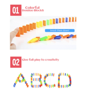 80 PCS Domino Train Building Blocks Kids Toys