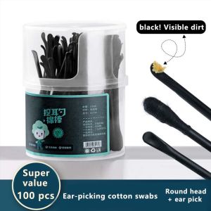 YOYO CHARMING Double-headed Plastic Curette Ear Pick Cleaner Ear Cleaner Spoon Disposable Cotton Swabs Cotton Pads With Ear Spoons Cotton Bud