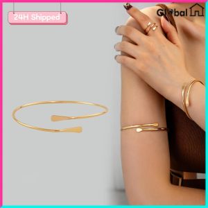 【24H COD】Adjustable Vintage Open Armband Minimalist Multi Layer Bracelet Women Accessories