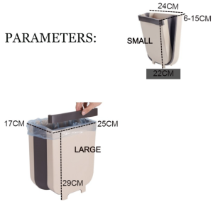 ReTouch Kitchen Foldable Removable Trash Can Portable Cupboard Garbage Bin Large Capacity 7007