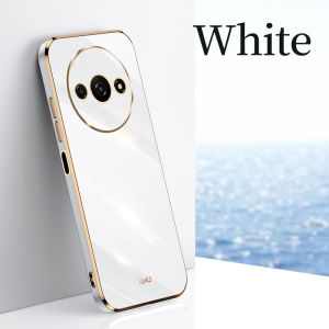 Case For Redmi A3 x A3x RedmiA3 RedmiA3X 4G Phone Case Soft TPU Casing 6D Electroplate Plating Glossy Shockproof Camera Protection Back Cover For Xiaomi Poco C61