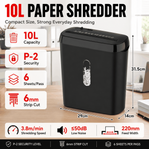 LENODI Public paper shredder electric file A4 paper granular office dedicated shredder commercial home fully automatic paper shredder