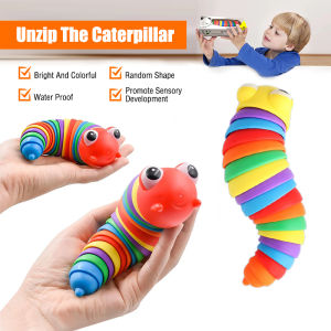 Baby sensory toy Rainbow Twisting Caterpillar Infant Interactive Multicolored Crawling Toys Maina Budak Perempuan Lelaki