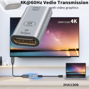 USB C to DP Adapter 4K USB Type C to DisplayPort Adapter USB C Female to DisplayPort Female Converter is unidirectional for MacBook Pro 2018 2019 iPad Pro/iMac 2020/2018