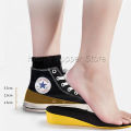 Happy แผ่นเสริมส้นรองเท้า เพิ่มส่วนสูง 1.5cm 2.5cm 3.5cm เพิ่มความสูง ใส่ในรองเท้า รูระบายอากาศ Black Heightened insoles. 