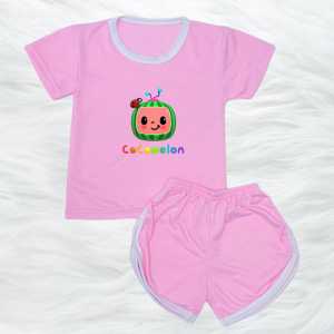 Setelan Baju/Kaos Anak Playful Colour Gambar Kartun COCOMELON Umur 6 Bulan - 7 Tahun