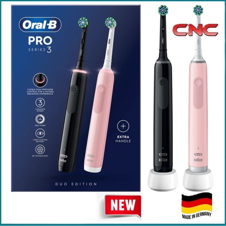 Oral B Elektrische Zahnbürste Pro 3 3900 Oral B Pro 3 3900 Dual Handle CrossAction Sensitive Clean Electric
