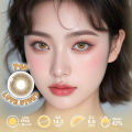 lens power [0.00-6.00] UYAAI 1 Pair Colored Contact 14.2mm LOVE STORY Oxytocin Brown Gray Blue Green Wearing Lens Natural Look Monthly Replacement. 