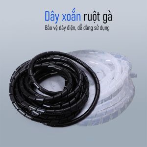 [HCM] Dây xoắn ruột gà dây bọc điện phi 8/10/12/16/20mm -Joyee