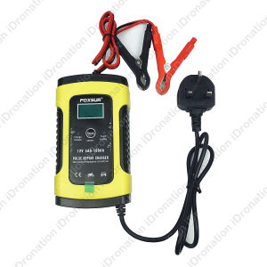 75W FOXSUR 12V 24V 5A 12V5A Car Battery Charger Lead Acid Pengecas Bateri Kereta Motorsikal Restore Motorcycle Charge Pulse Repair