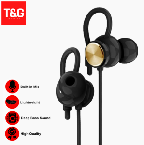 T&G P11 High Quality Earphone with Anti Fall Design and Built-in Microphone