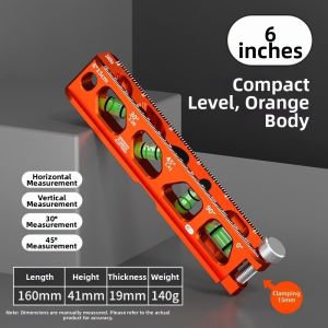 NAELIN Đa chức năng Thước đo độ cân bằng từ tính dạng hộp Với kẹp Chịu tải nặng Thước thủy đa góc Chuyên nghiệp Có thang đo Thước đo mức từ tính cho đường ống dành cho công việc đường ống