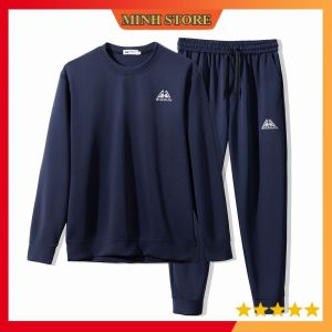 Bộ thể thao nam NỈ cao cấp mặc nhà co dãn Đồ bộ nam dài tay phong cách năng động trẻ trung BN01 - MS66