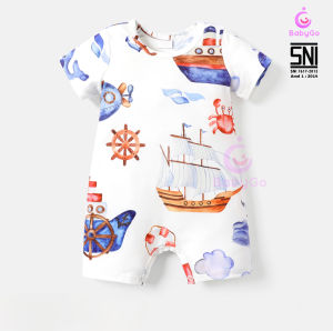 Baju Romper Bayi Motif Full Print/ Baju Bayi