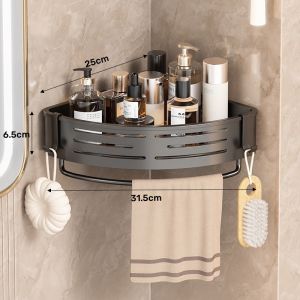 Punch Free Bathroom Corner Shelf Bathroom Organizer Rack Toilet Cr Organizer Shower Rack
