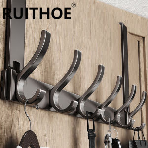 【Super low price】Door Behind Hooks Storage Wall Hanging Bag Clothes Hook Punch-free Hanger Bedroom Organizer Bathroom Kitchen Accessory