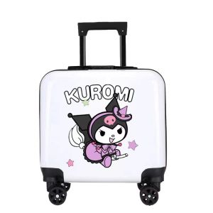 Christmas Gift Halloween Hot Miniso Kawaii 18 Inches 20 Inches Tie Rod Suitcase Hello Kitty Cartoon Cute Child Storage Carry-On Suitcase Fashion New Kit