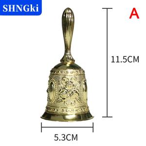 [COD] 🔥🔥🔥SHNGki Chuông tay kim loại Retro chuông báo thức trang trí bruiloft thủ công cầm tay