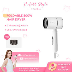 HODEKT Foldable Hair Dryer Quick Dry Strong Power Hot & Cold Smart Temperature Portable Dryer Ultra Quiet