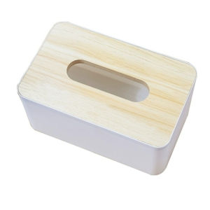 Hộp Đựng Khăn Giấy Ăn Để Bàn Nắp Gỗ Trang Trí Phòng Ăn Cao Cấp Sang Trọng