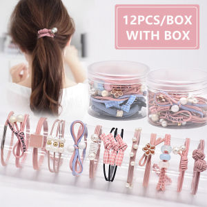 100PCS/Set Hair Tie Rubber Band Korean Elastic Hair Band Concise Style Solid Color Popular Hair Rope