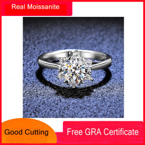 1 Carat Real Moissanite Wedding Ring for Women 925 Sterling Silver Snowflake Shape Fine Jewelry with GRA Certificate
