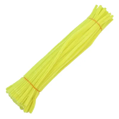 100Pcs 30cm Colorful Chenille Stems Stick Cleaners Chenille Stem Pipe Kindergarten Handmade Material Velvet Plush Strips for Kids DIY Creative Toys Craft Supplies