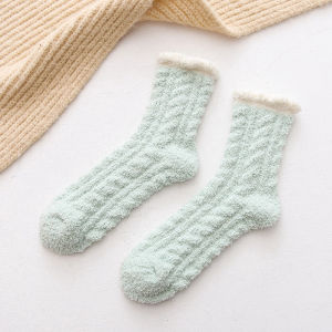 Maternity Socks Confinement Socks Warm Womens Coral Fleece Socks Thickened Floor Socks Women Stokin Tebal Ibu Mengandung Thick Socks Cotton Socks 保暖袜